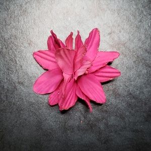 Pink Flower Hair Clip